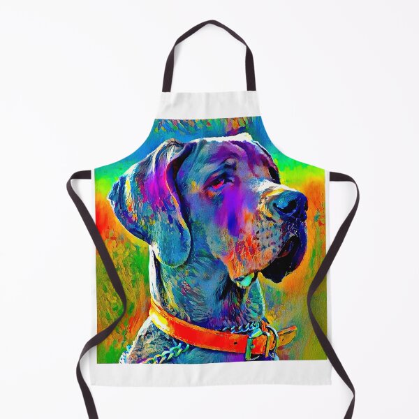 Item preview, Colorful Great Dane portrait - digital painting designed and sold by NickoPrints.