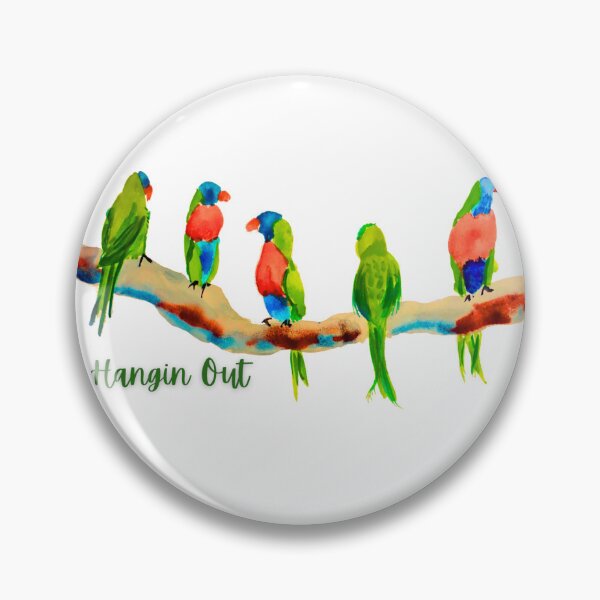 Item preview, Rainbow Parakeets Hanging Out  designed and sold by julyperson.