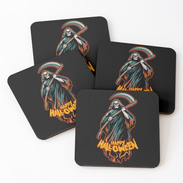 Item preview, Happy Halloween, creepy halloween reaper, grimm reaper design designed and sold by reka88.