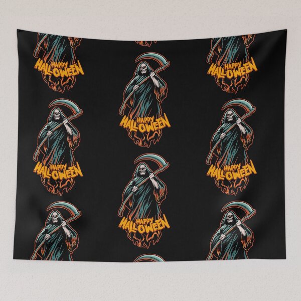 Item preview, Happy Halloween, creepy halloween reaper, grimm reaper design designed and sold by reka88.