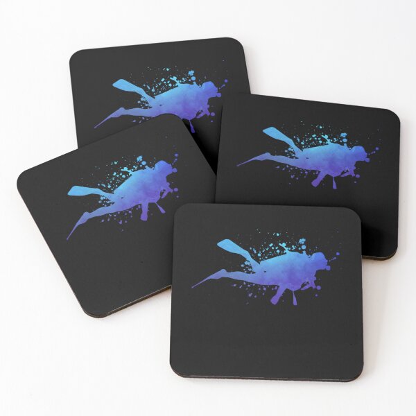 Item preview, Scuba Diver Snorkeling Diving Lover Vintage Blue Watercolor designed and sold by RomanStowell.