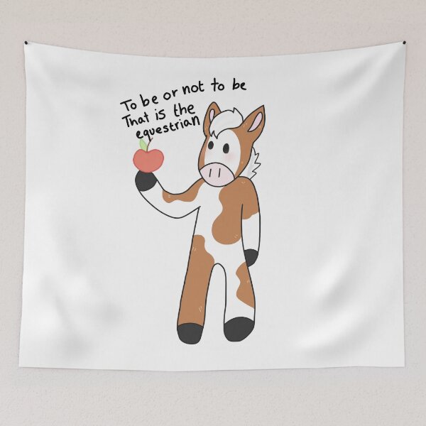 Item preview, To be or not to be, that is the equestrian - Horse Pun designed and sold by thepunchypoodle.