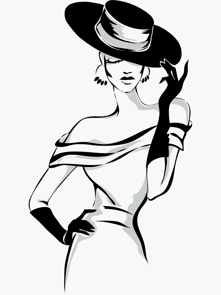 "Fashion Model" Sticker for Sale by serkilic Redbubble