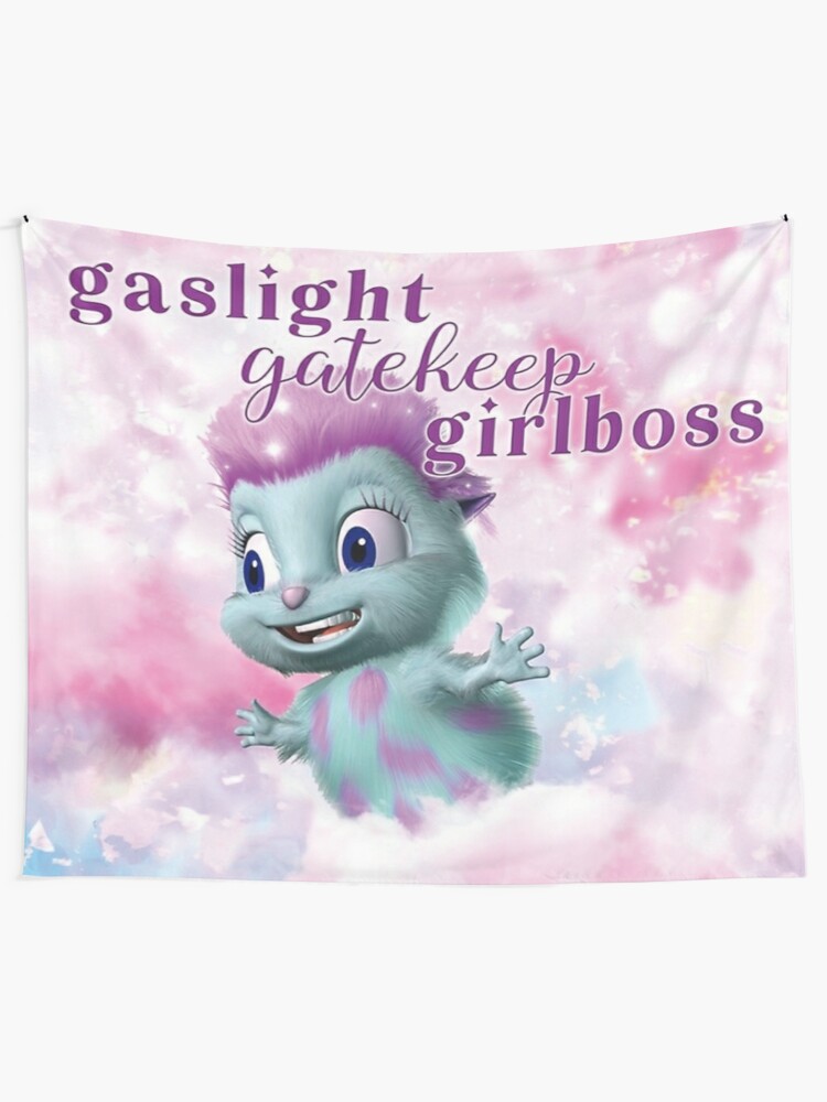 Discover Gaslight Gatekeep Girlboss Bibble Tapestry