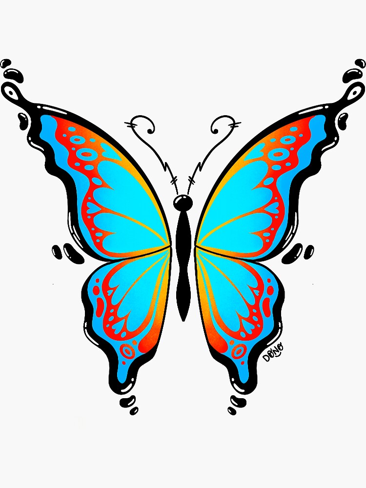 "butterfly feeling" Sticker for Sale by donostudio Redbubble