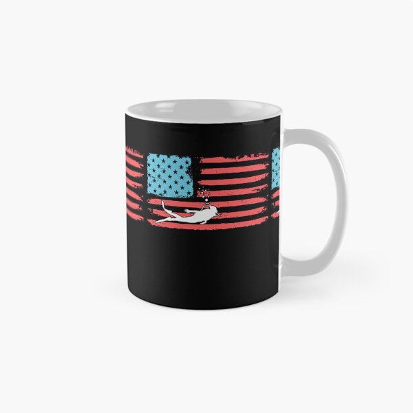Item preview, Scuba Diver Usa American Flag Snorkeling Bubbles designed and sold by RomanStowell.