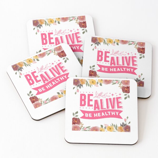 Item preview, Be Alive, Be Healthy - Positive Quote - Floral Design  Motivation - Evolve - Empower - Yoga - Mental Health - Body Health designed and sold by Mechanical-Artt.