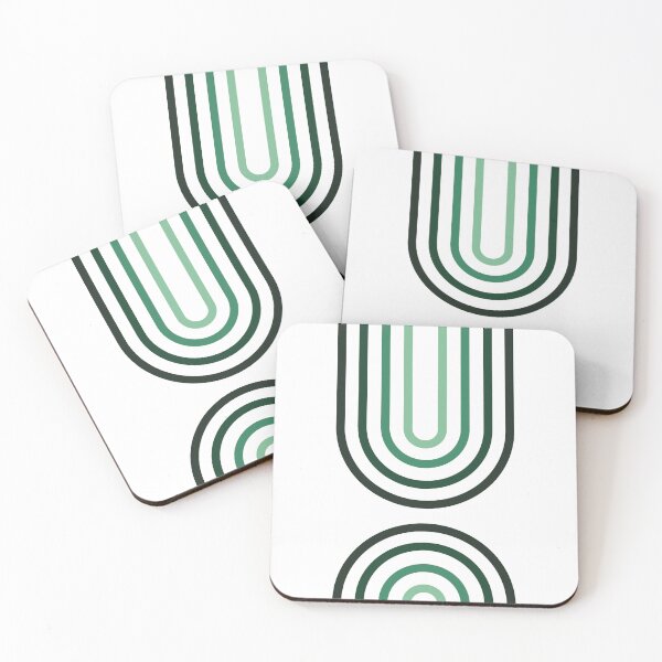 Item preview, Simple Geometric Rainbow - Green designed and sold by Cute Curations.