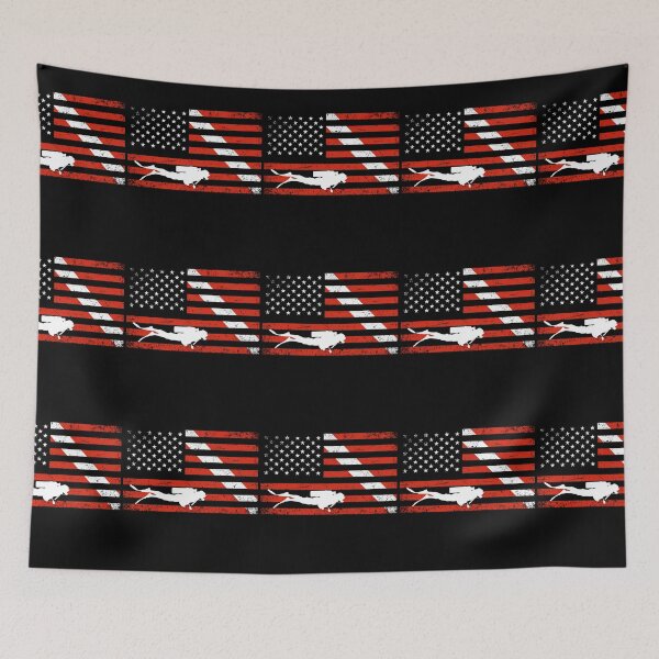 Item preview, Scuba Diving American Flag designed and sold by RomanStowell.