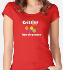 Crittles-Taste The Painbow Women's Fitted Scoop T-Shirt