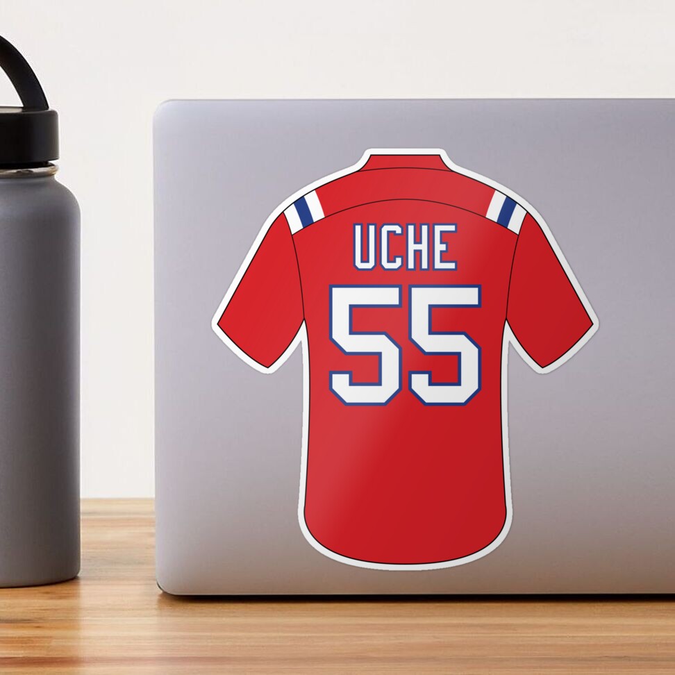 Josh Uche jersey with number 55 Poster for Sale by Justtrendytees