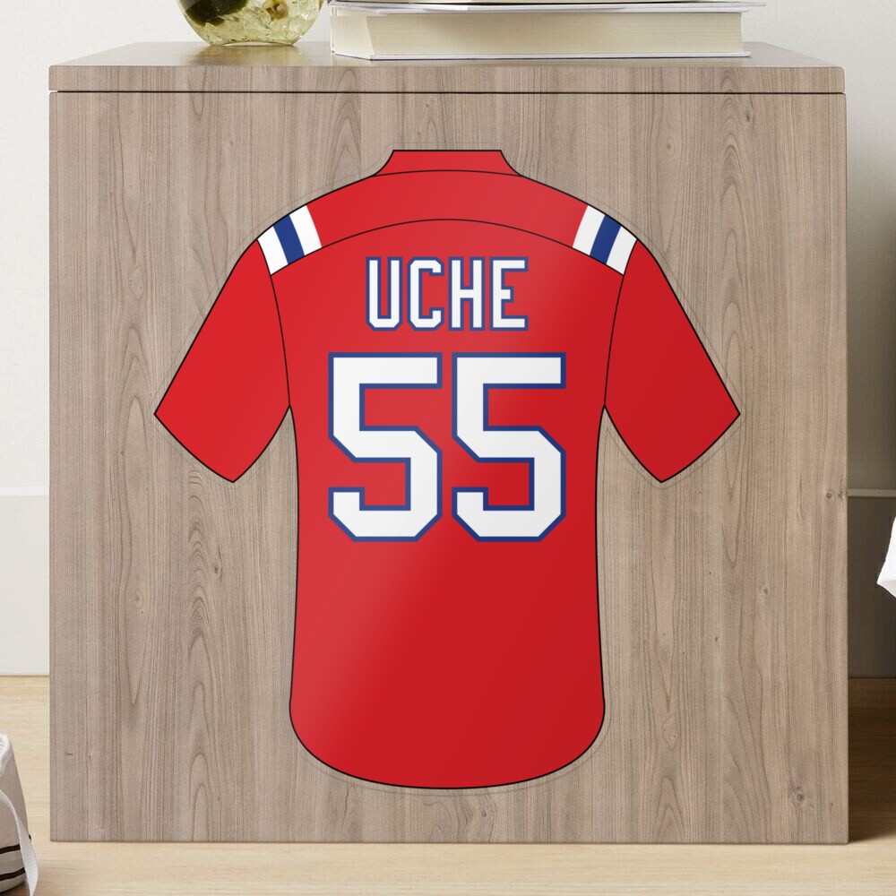 Josh Uche jersey with number 55 Sticker for Sale by Justtrendytees