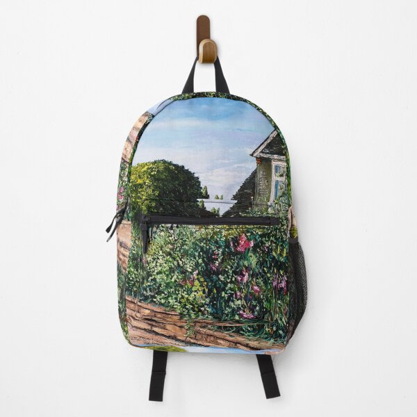 Item preview, Beautiful private garden, Paisley Road, Glasgow, oil painting by Marina Daniluka designed and sold by MariDaniArt.