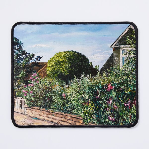 Item preview, Beautiful private garden, Paisley Road, Glasgow, oil painting by Marina Daniluka designed and sold by MariDaniArt.
