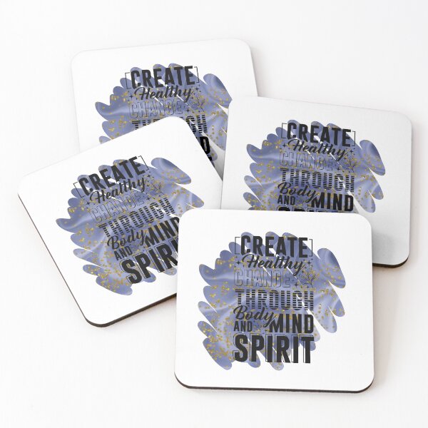 Item preview, Create Healthy Change Through Body and Mind Spirit - Positive Quote - Sky with stars Brushstroke Frame Design  Motivation - Evolve - Empower - Yoga designed and sold by Mechanical-Artt.