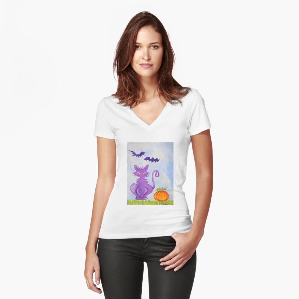 Item preview, Fitted V-Neck T-Shirt designed and sold by BrendaKnoll.