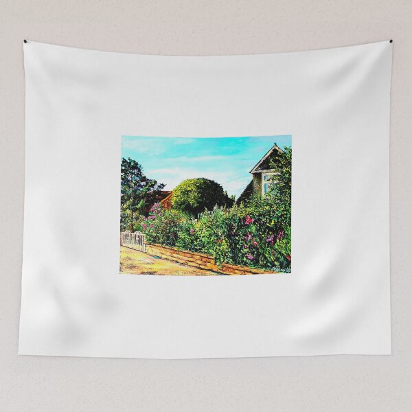 Item preview, Edited Beautiful private garden, Paisley Road, Glasgow, oil painting by Marina Daniluka designed and sold by MariDaniArt.