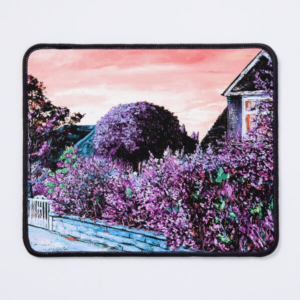 Item preview, Edited Beautiful private garden, Paisley Road, Glasgow, oil painting by Marina Daniluka designed and sold by MariDaniArt.