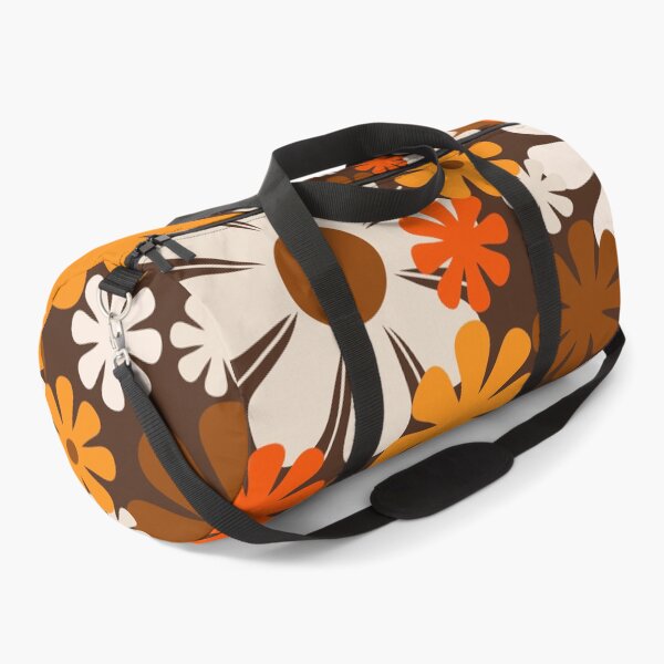 Item preview, Retro 60s 70s Aesthetic Floral Pattern in 1970s Brown Orange Beige designed and sold by kierkegaard.