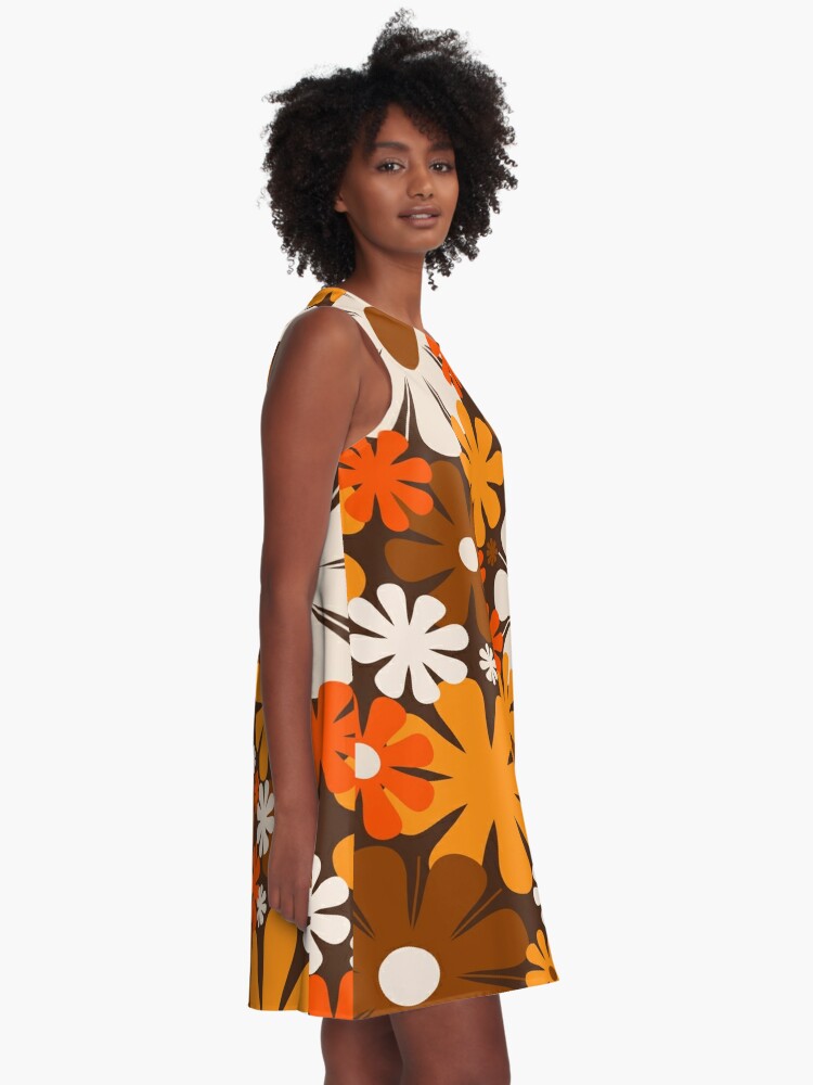 Orange discount 60s dress