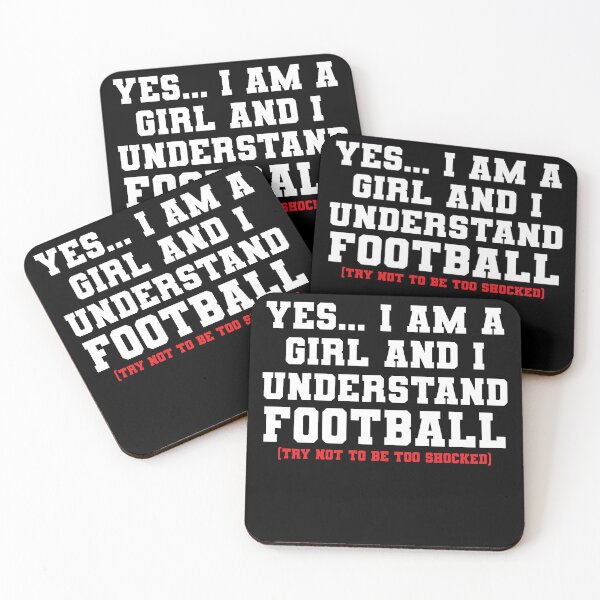 Item preview, Funny I'm A Girl The Understands Football designed and sold by RoguePixel.