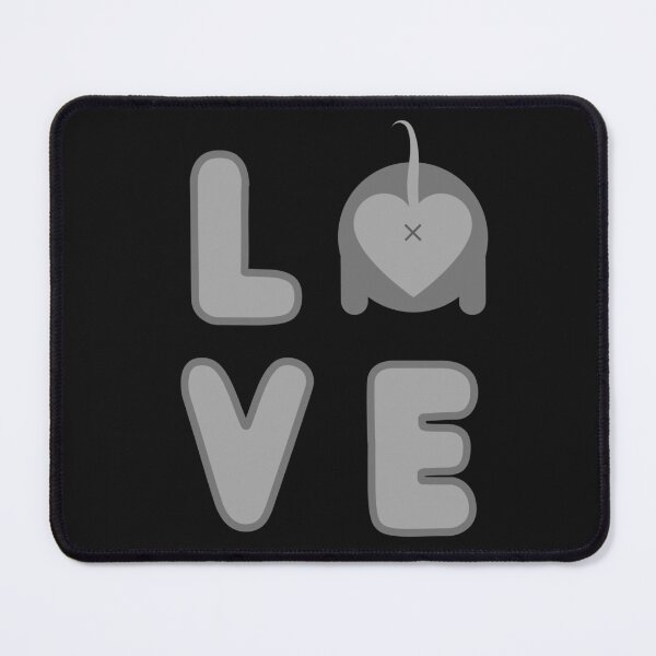 Item preview, THE WORD LOVE WITH DOG BUM AS O GREY designed and sold by Perky Pixel  Parade.