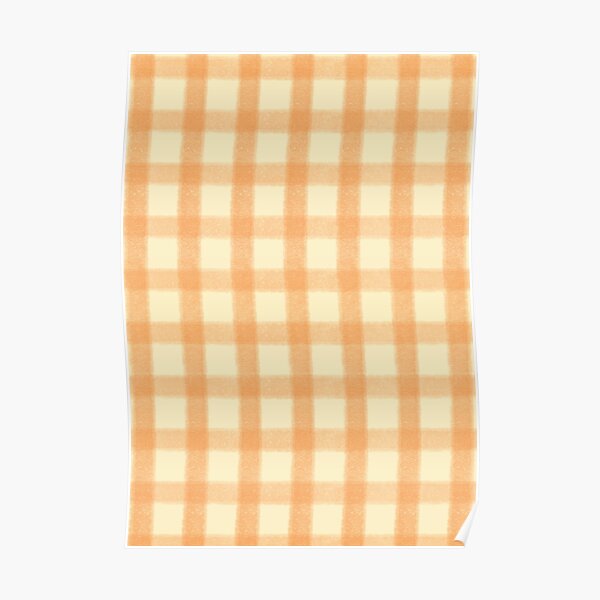 Soft Orange Plaid Poster