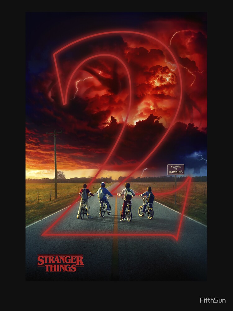 Disover Stranger Things Group Shot Season Two Neon Poster | Essential T-Shirt 