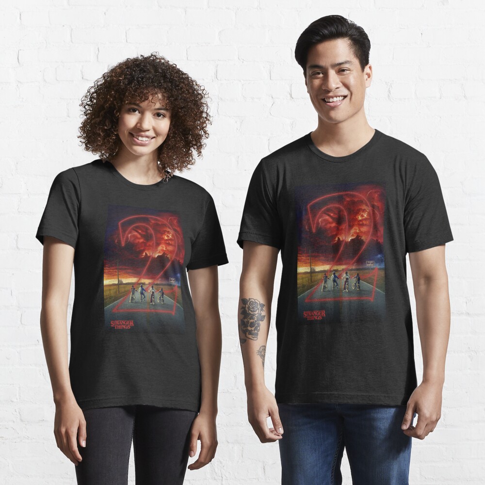 Discover Stranger Things Group Shot Season Two Neon Poster | Essential T-Shirt 