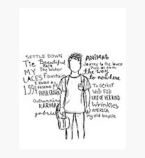 ALEC BENJAMIN SONG TITLES Photographic Print