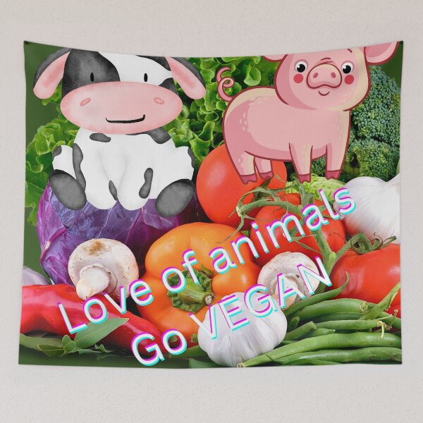 Item preview, Go Vegan i love animals designed and sold by LGMmugsdesign.