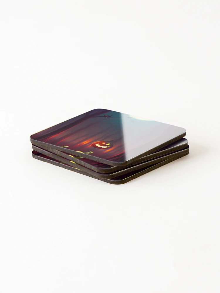 Thumbnail 4 of 5, Coasters (Set of 4), Spooky Forest designed and sold by RockingPandS.