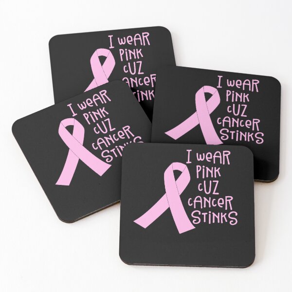 Item preview, I WEAR PINK CUZ CANCER STINKS Pink Ribbon for Breast Cancer Awareness designed and sold by Greenbaby.
