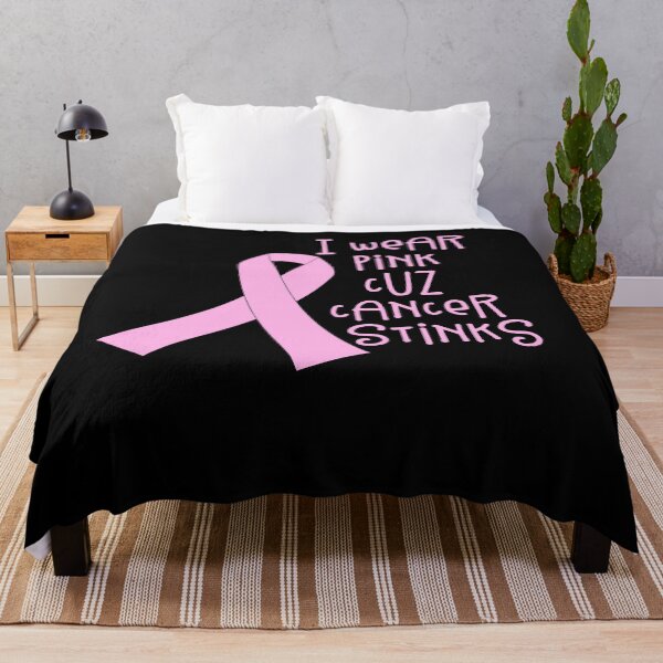 Item preview, I WEAR PINK CUZ CANCER STINKS Pink Ribbon for Breast Cancer Awareness designed and sold by Greenbaby.