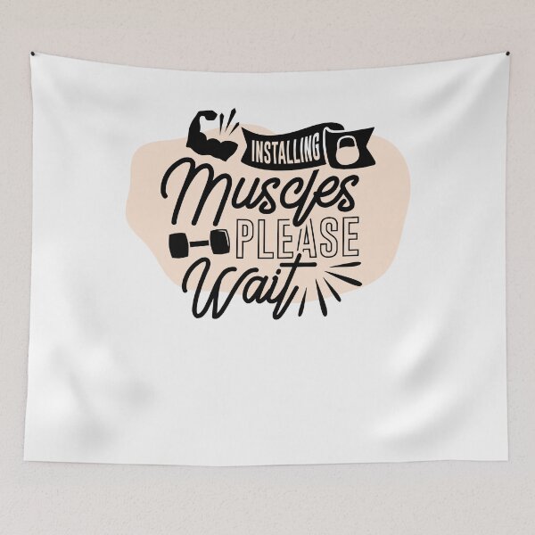 Item preview, Installing Muscles Please Wait - Positive Quote - Pink Abstract Design Motivation - Evolve - Empower - Gym designed and sold by Mechanical-Artt.