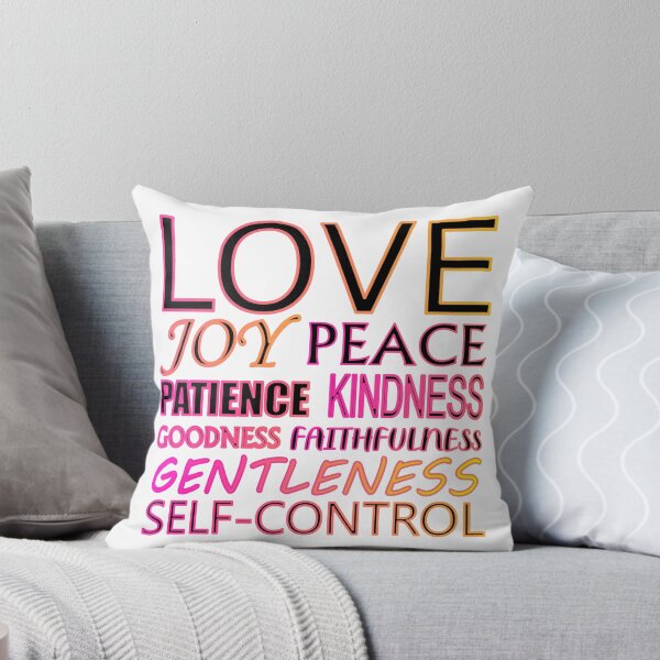 Item preview, Fruit of the Spirit Hot Pink to Yellow Gradient Text on White Background designed and sold by aheartforgod.