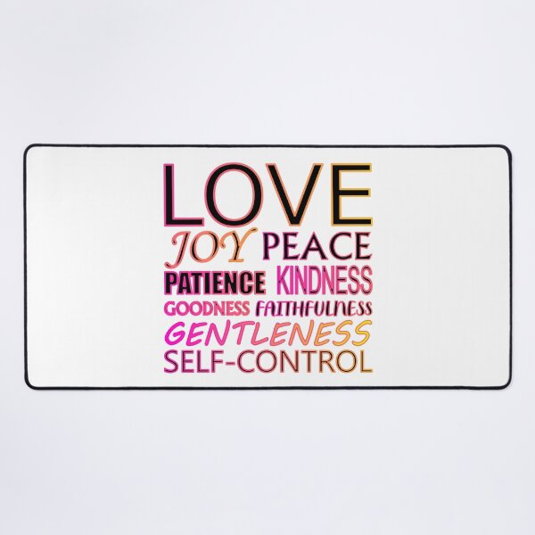 Item preview, Fruit of the Spirit Hot Pink to Yellow Gradient Text on White Background designed and sold by aheartforgod.