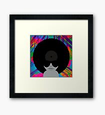 Funky Music Afro Vinyl Records Framed Print