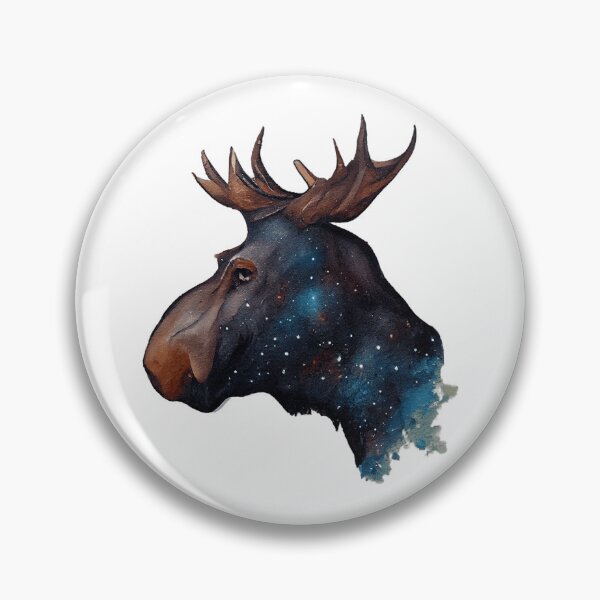 Item preview, Galaxy Moose Watercolor designed and sold by CreationsPrints.