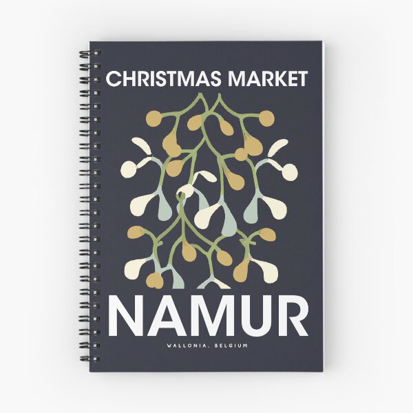 Item preview, Christmas Market Namur Poster Belgium 1960s Retro Art Winter Plants Vintage designed and sold by betternotes.