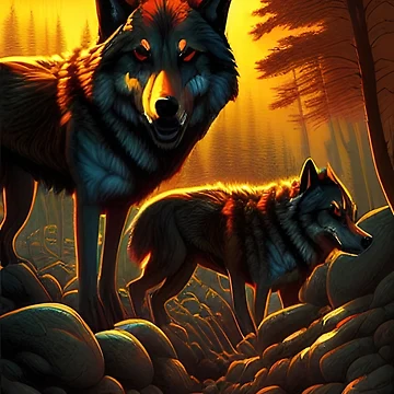 Artwork thumbnail, Wolves Wandering by RockingPandS