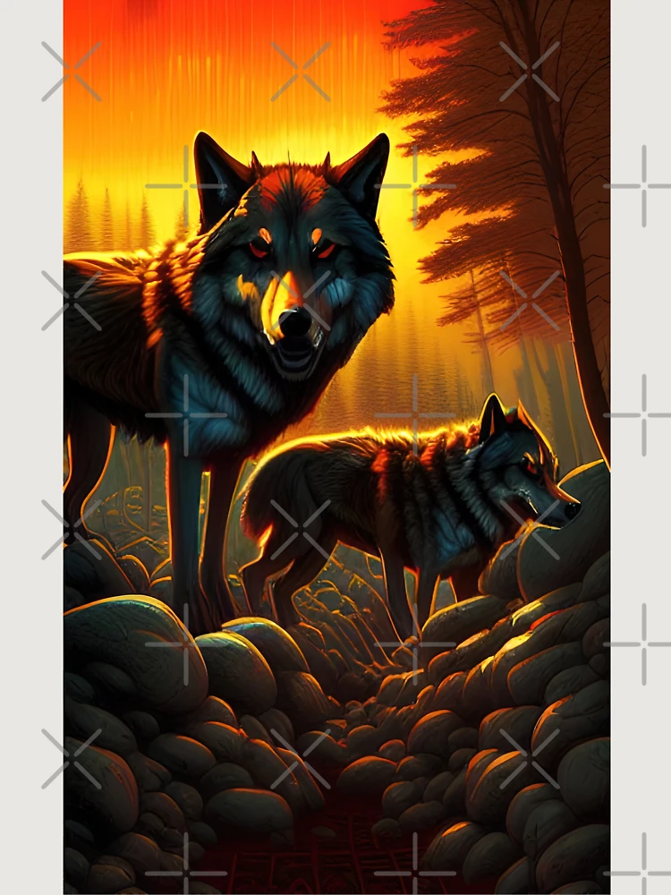Thumbnail 6 of 6, Premium Oversized Hoodie, Wolves Wandering designed and sold by RockingPandS.