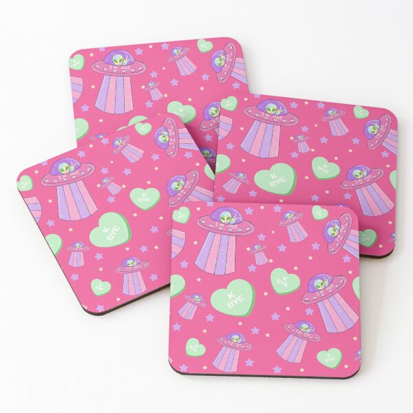 Item preview, UFO alien spaceship and hearts designed and sold by digitallysteph.