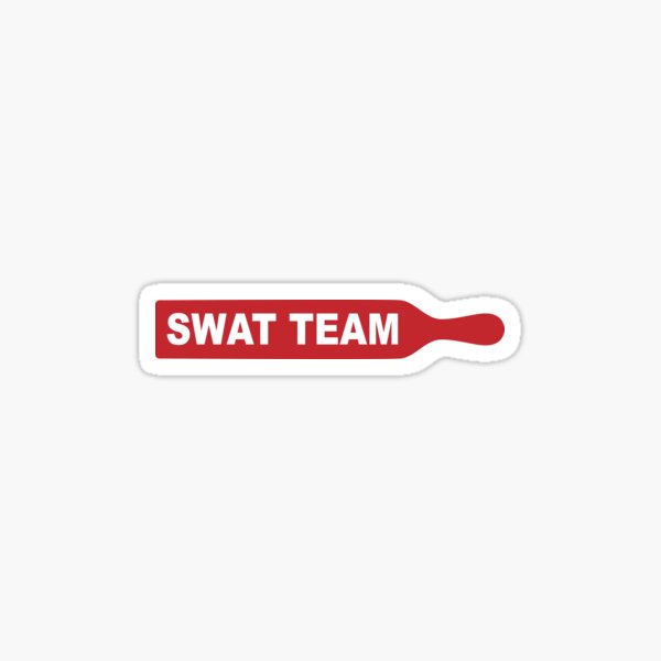 Swat Team on Paddle - red Sticker
