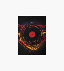 Vinyl Record Retro Grunge with Paint and Scratches - Music DJ! Art Board