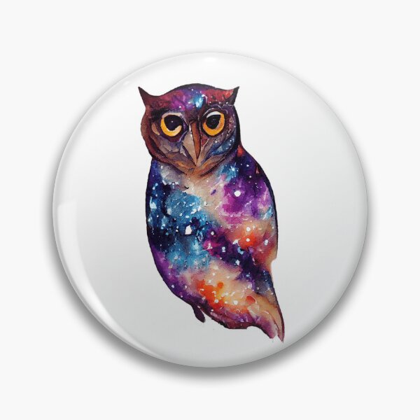 Item preview, Galaxy Owl Watercolor designed and sold by CreationsPrints.
