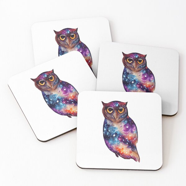 Item preview, Galaxy Owl Watercolor designed and sold by CreationsPrints.