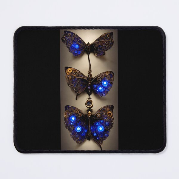 Item preview, Blue steampunk butterflies designed and sold by Yehochanan.