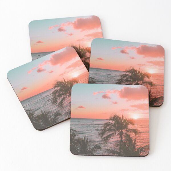 Item preview, Palm tree near water during sunset designed and sold by Darius Bocos.