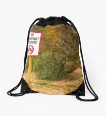 No Overnight Camping Drawstring Bag